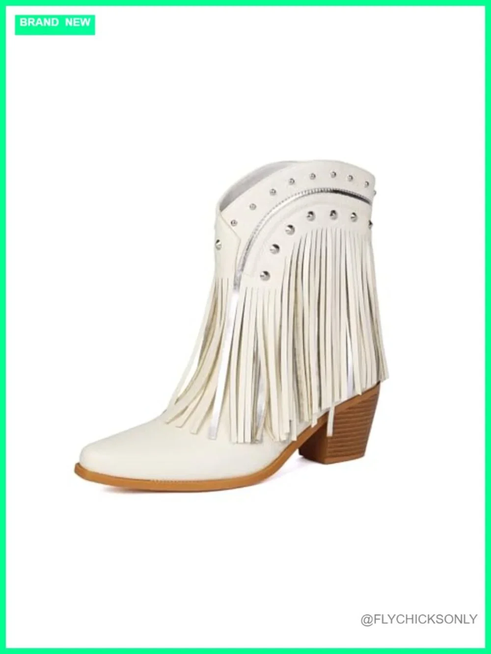Western Ankle Booties Pointed Toe Cowgirl Boots with Fringe Tassels Fashion